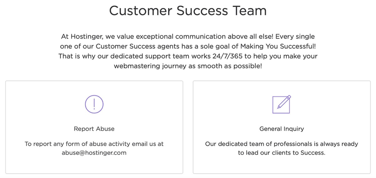 Hostinger Customer Support Team Reply